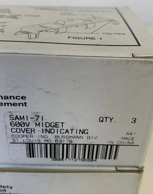 New | in-Stock Bussmann SAMI-71 Fuse Accessories Indiana US | J&J Industrial Supply #519459