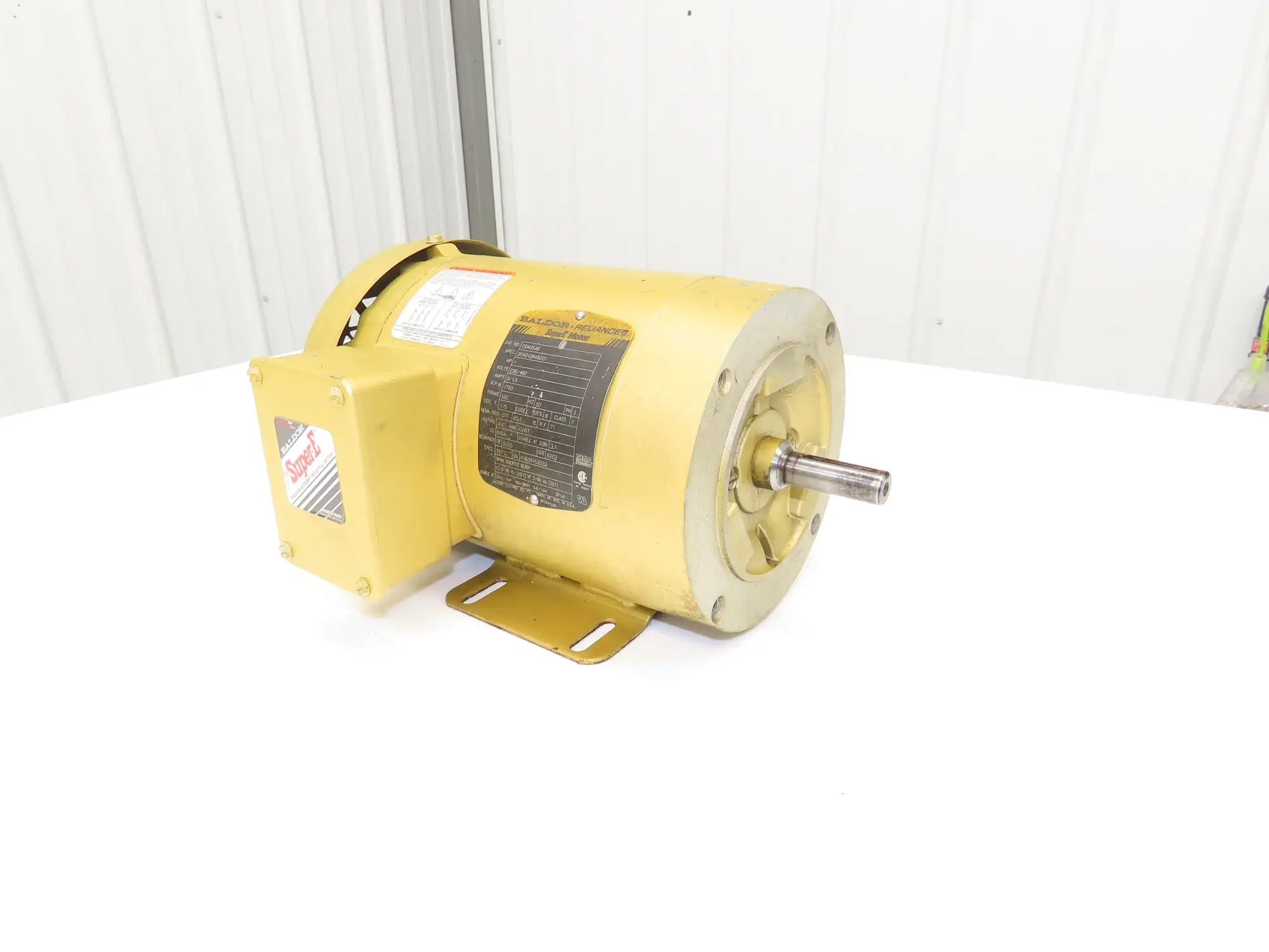Baldor Electric CEM3546 Super E Motor 1Hp 1760 RPM 230/460V 3PH Frame 56C