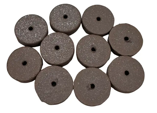 Cratex 7/8" x 1/4" x 1/8" Rubber Straight Wheel, Fine, 10 Pack