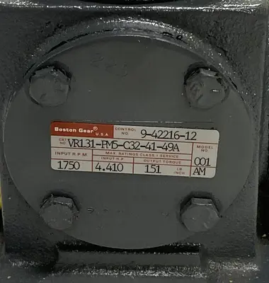 New | in-Stock BOSTON GEAR VR131-PM5-C32-41-49A Speed Reducers | Surplus Asset Holdings #1204337