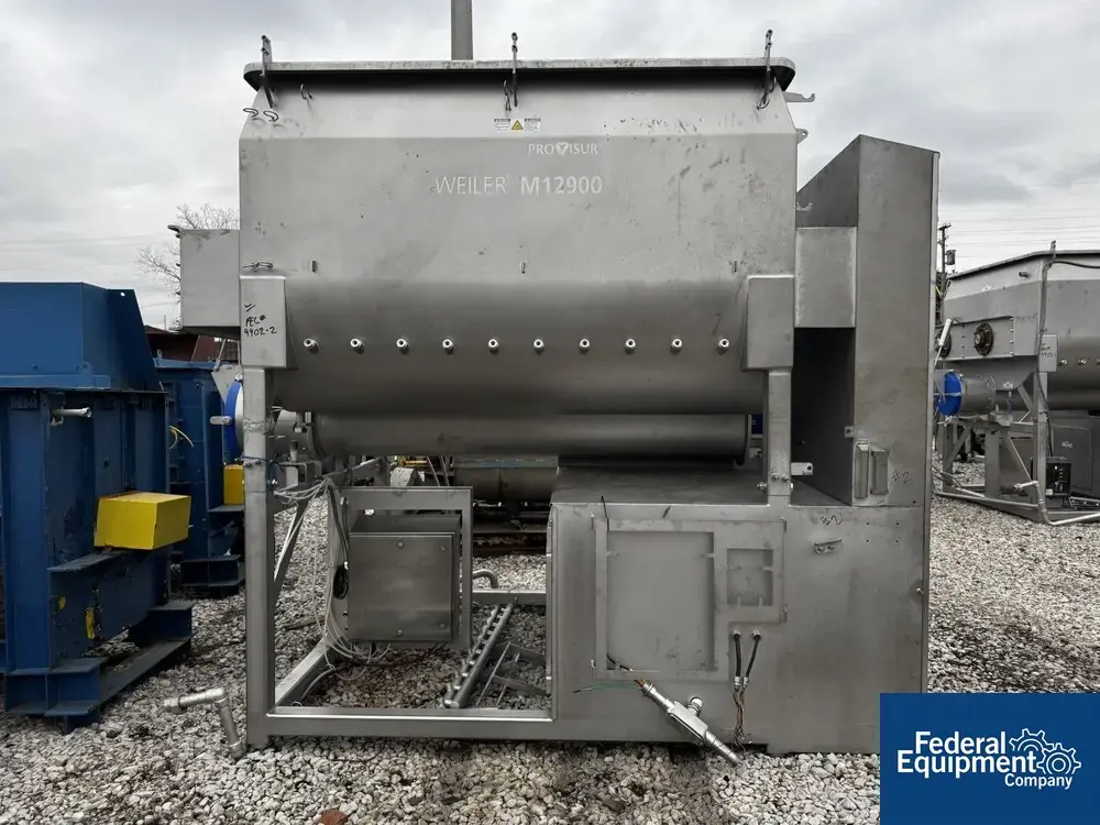 USED Weiler & Co, Inc. 220 Cu Ft Weiler Provisur Dual Shaft Paddle Mixer, Model M12900, S/S