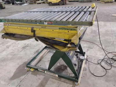 3500 LB X 60" X 48" SOUTHWORTH MODEL #LS4-36 HYDRAULIC SCISSOR LIFT TABLE, 110V SINGLE PHASE: STOCK #20924