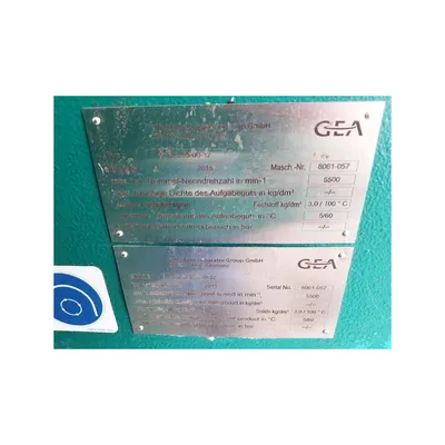 USED WESTFALIA SEPARATOR GROUP UCD 205-00-32