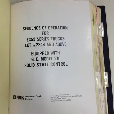 USED CLARK EQUIPMENT SCR MANUALS