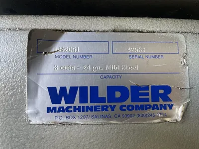 WILDER LD2051 SLITTERS | Wheeler Machinery Sales (3)