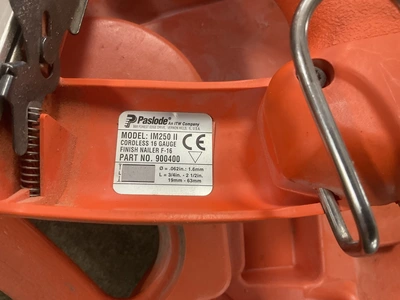 (1) Paslode Impulse finish nailer, (2) plastic cases, (2) batteries and (2) chargers, batteries will...