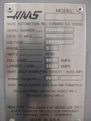 USED 2010 HAAS VF2SS