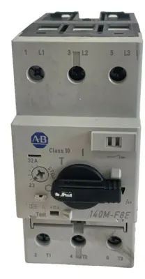 USED ALLEN BRADLEY 140M-F8E-C32 CIRCUIT BREAKER SER. C 140MF8EC32