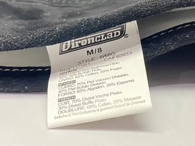 WMIG-03-M | Ironclad  Mig Welding Gloves Cowhide Medium - New Other