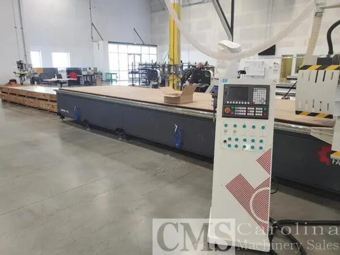 Used 2022 FAB PLUS LEPUS-II/L FLAT TABLE ROUTER WITH 22' TABLE CNC Routers PY | CAROLINA MACHINERY SALES #421427