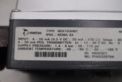 Valmet ND9103HNT Intelligent Valve Controller 30VDC - STOCK GF-378