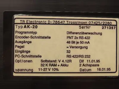 TR Electronic AK20-PNT-P HMI Operator Control Panel Push Button W/Display