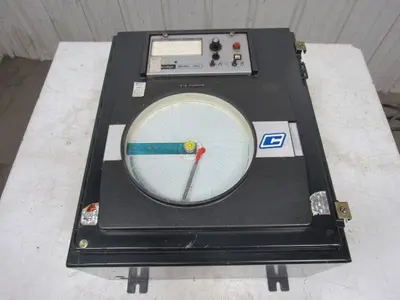 Cambridge/Partlow 5035 Furnace Temp Recording  W/Carbon Index Meter Data Logger