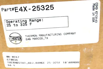 NEW THERMON E4X-25325 RANGE 25-325 E4X25325