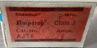 Gould Shawmut AJT6 Amptrap Time Delay 6Amps 600Vac Current Limiting 4E-36