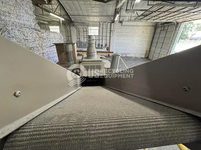 USED ALLEGHENY 18-250C PAPER SHREDDER WITH INFEED CONVEYOR