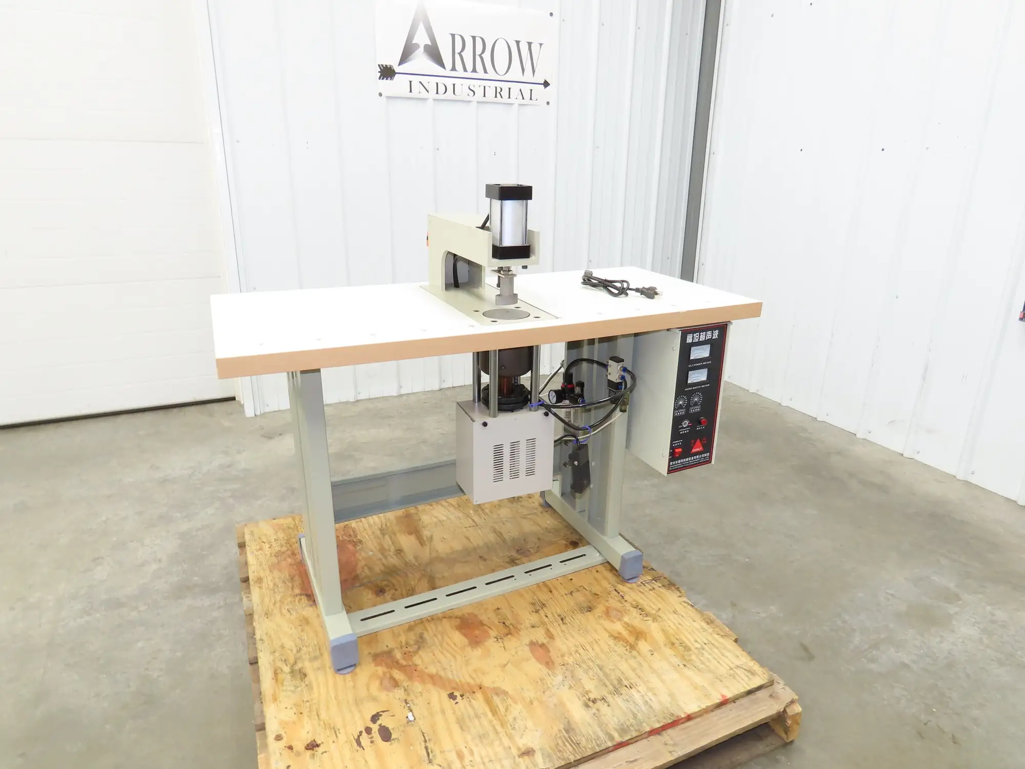 Changzhou JT-100-Q Ultrasonic Welding Sewing Head Unit Press 2x1" Foot 220V