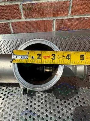 USED LESER 4484.7524 STAINLESS STEEL SAFETY VALVE W/ 1.5" TO 2" SANITARY FITTINGS