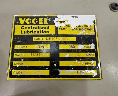 Vogel MF10/B16/V1 Lubrication Pumps | Great American Equipment Company (5)