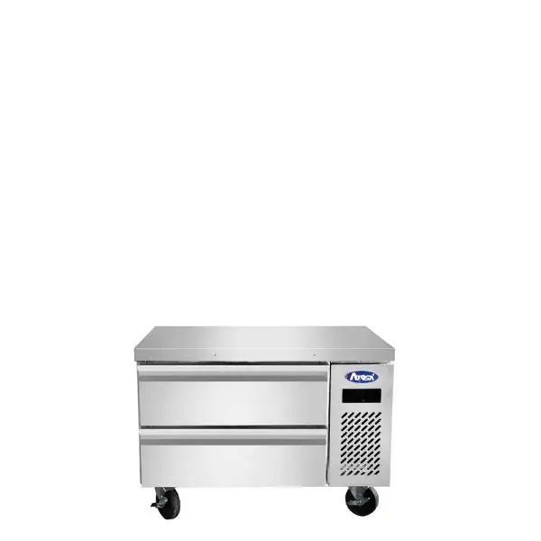 New | in-Stock Atosa New Atosa MGF8458GR 36" Chef Base Freezer - Two Drawer Commercial Refrigerated Equipment Stand Chef Bases Illinois US | Falcon Restaurant Supply #1373602