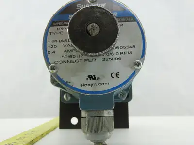Superior Electric SS241ETG4 Synchronous Stepping Motor 120V 50/60Hz 8:1 Ratio