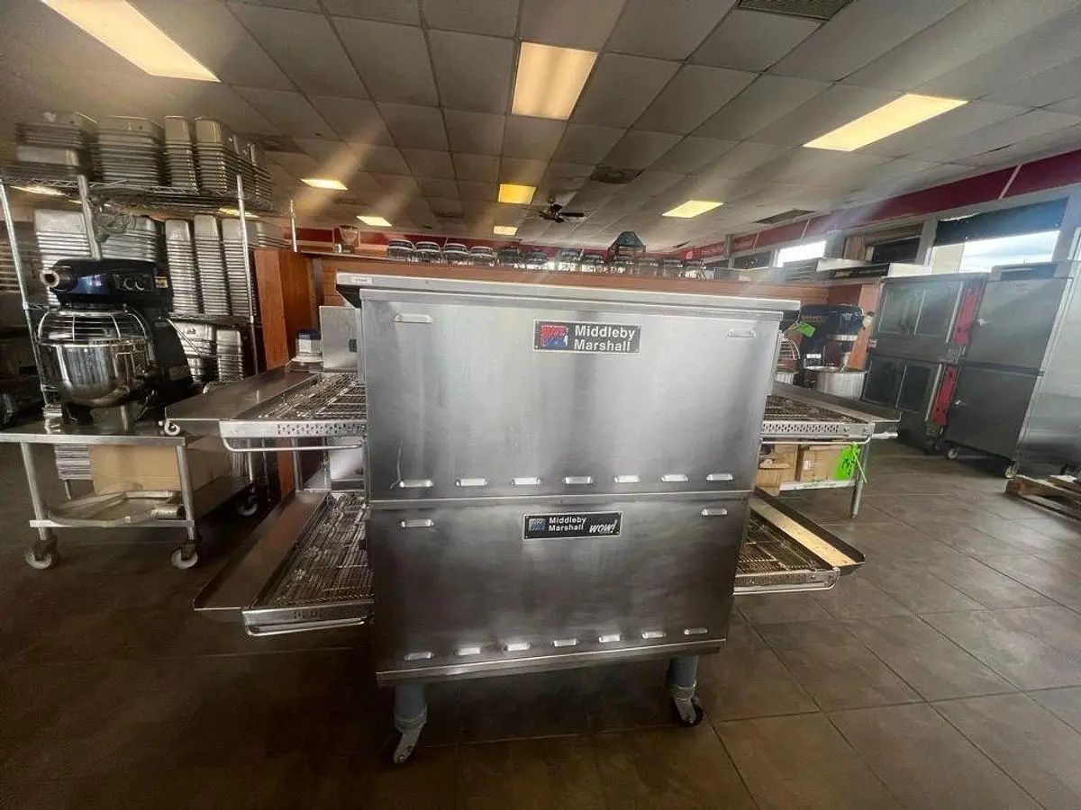 Middleby Marshall PS638G-2 65” Gas Double Impingement Conveyor Oven - Natural Gas