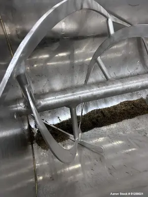 Used 45 Cubic Foot Ribbon Blender, Stainless Steel, 78" x 30" Trough with Drive