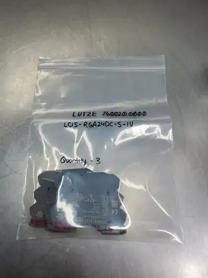 USED Lutze 760020.0000 RELAY, LCIS-RGA24DC-S-1U, 24VDC