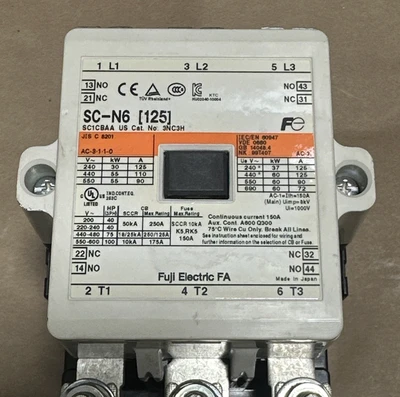 NEW Fuji Electric ["SC1CBAA", "SC-N6 [125]", "3NC3H", "TR-N6", "TR1CBNW"]