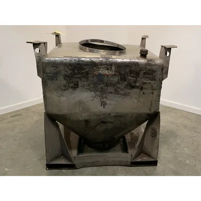 Used 1000 Liter (35 cu. Ft) IBC Matcon Stainless Steel Portable Tote Bin