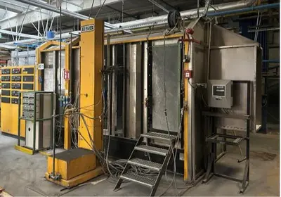USED 1997 OMT OTTO MÜLLER COMPLETE LINE FOR AUTOMATIC POWDER COATING