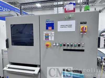 USED SUPERFICI 1300 MMTWIN SPRAY WITH 3 LAMINAR OVENS AND TWO LAMP UV