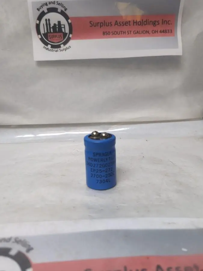 Used SPRAGUE 36D272G025AA2A Miscellaneous Equipment (Electrical & Power) Ohio US | Surplus Asset Holdings #1245117