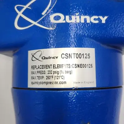 USED QUINCY QUINCY AIR FILTER - 125 CFM CSNT COALESCING MODEL#CSNT00125