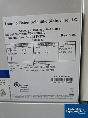USED ThermoFisher Scientific Thermo Fisher Scientific ULT Freezer, Model TSX70086A
