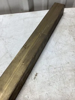 C332/ C342 Machined Brass; Lathe Stock Bar;  51 3/4″ X 2″ Square Brass Bar