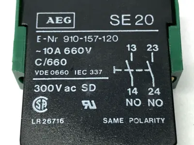 USED AEG CONTACT BLOCK 10A 660V LOT OF 3