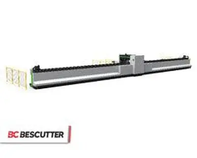2026 Bescutter Hytube Titan TUBE CUTTER 6000W 20" Dia 4 Chuck Fiber Laser Pipe Cutting Machine