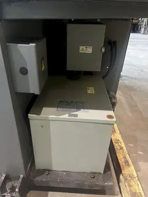 Hyd-Mech Model H-11A Horizontal programmable Automatic saw, 11" x 13" capacity, roller conveyor TS-50 controller. 2015'