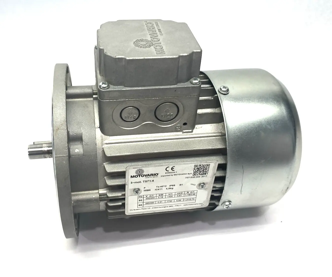 Used Motovario Electric Motor 3-Phase 0,18-0,21 kW A.C. Motors Michigan US | Maverick Industrial Sales #1392471