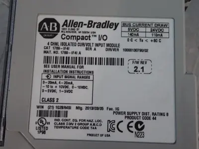 USED 2013 ALLEN BRADLEY 1769IF4I