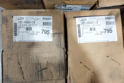 2 PALLETS OF JCM UNIVERSAL CLAMP COUPLINGS, ASSORTED SIZES