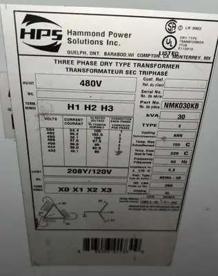 Used HAMMOND POWER SOLUTIONS NMK030KB Distribution Transformers Kentucky US | Aucto #1315773
