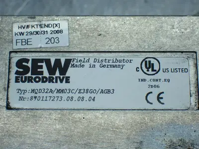 USED SEW EURODRIVE MQD32A/MM03C/Z38G0/AGB3