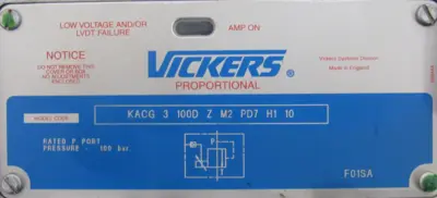 REFURBISHED VICKERS KACG-3-100D-Z-M2-PD7-H1-10 VALVE KACG3100DZM2PD7H110