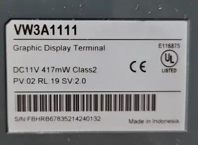 Schneider ATV930D45N4 / VW3A1111 Case and Graphic Display (BIN441)