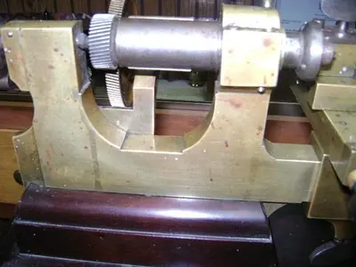 1369-385 Antique Jewelers Watchmaker Mandrel Machinist Clock Lathe Circa 1860, Made in Switzerland