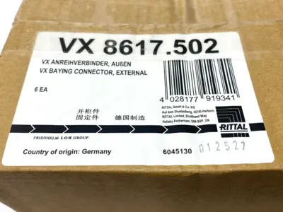 New | in-Stock Rittal Baying Connector, External for VX, VX IT, Carbon Steel 6 PCS Misc Fasteners Michigan US | Maverick Industrial Sales #1507270
