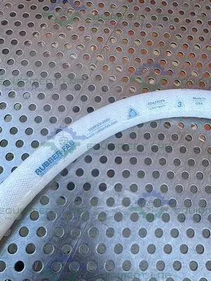 USED RUBBER FAB 08RFSV-0500 SILICON HOSE 48" W/ 1/2" SANITARY FITTING