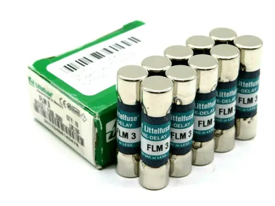 10 NEW LITTELFUSE FLM-3 MIDGET FUSE 250V FLM3